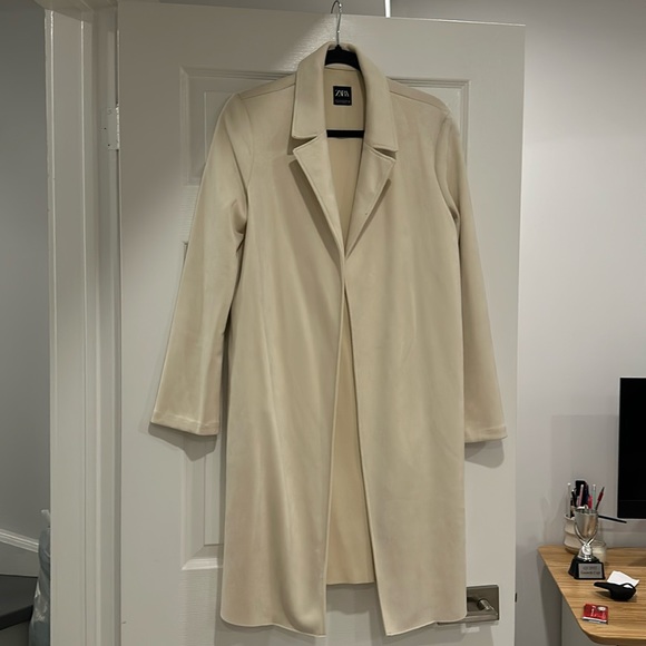 Cream Zara Overcoat - Picture 1 of 3